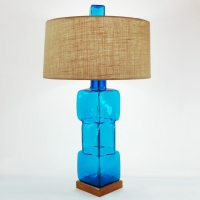 Blenko-3618-Block-Table-Lamp-Turquoise